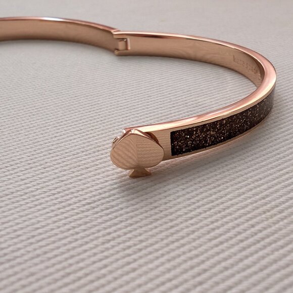 Kate Spade Glitter Bangle Bracelet - Pink Gold - Great Condition - Picture 6 of 8